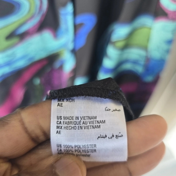 Inc International Satin Shirt Dress XS Women Button Up Pockets Colorful No Belt - Picture 11 of 14